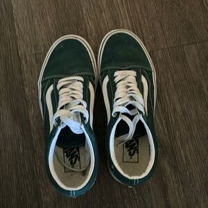 Green suede vans size 8 in women’s